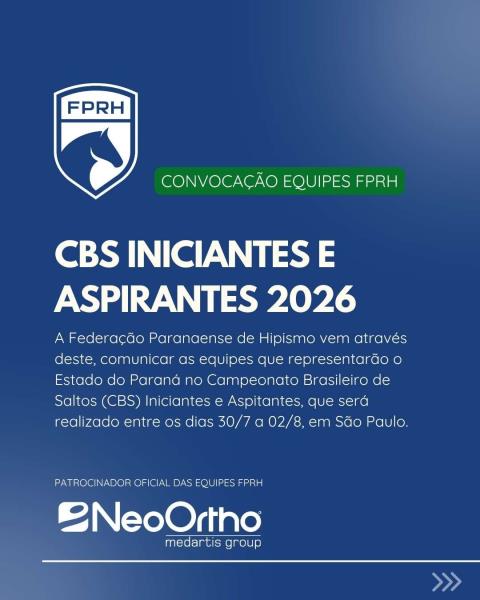 Convocação das Equipes CBS Iniciantes e Aspirante